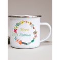 thumbnail image 3 of Tazas de esmalte con estampado de flores francesas, creativas, para café, leche, vino, cerveza, zumo, escuela, hogar, con asa, regalo para profesores, 3 of 5