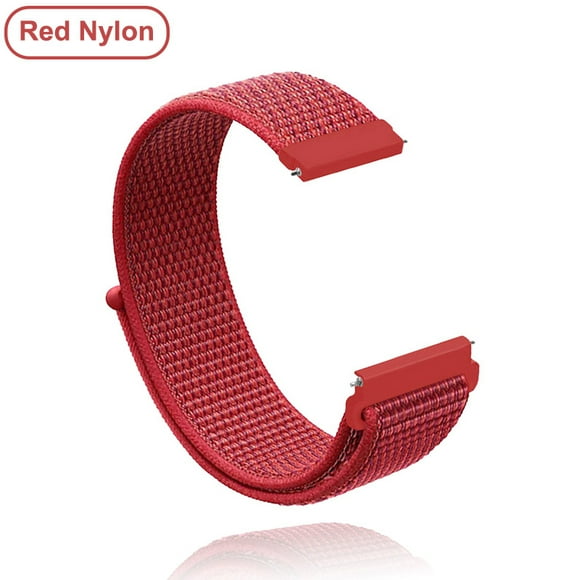 18 mm 20 mm 22 mm metallrem för Garmin Vivoactive 3 4 4s Band Watch Venu 2 2s SQ Forerunner 645 Armband Silikonögla Nylon handled Nylon Red