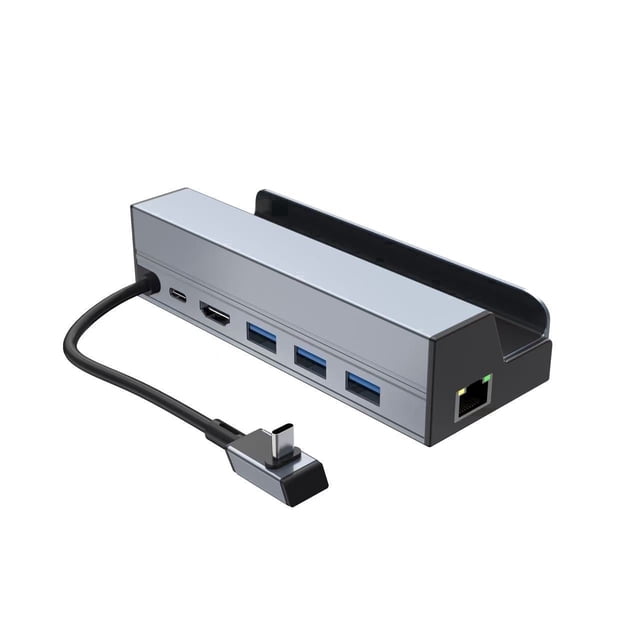 Tancola Dock Sation- 6 in 1 6-Ports 3.0 Hub Set Compatiable for Steam Deck, ROG Ally, MacBook and iPad Pro
