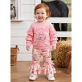 thumbnail image 5 of RUINIXCW Baby Girl 2Pcs Fall Outfits Western Long Sleeve Bow Boots Embroidery Sweatshirt + Pants Set Toddler Clothes, 5 of 9