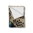 thumbnail image 2 of Cars Soft Flannel Fleece Blanket, Traditional Old Vehicle Race Theme Nostalgic American Car Flags Rusty Look, Cozy Plush for Indoor and Outdoor Use, 50" x 60", Sand Brown Black Blue, by Ambesonne, 2 of 6