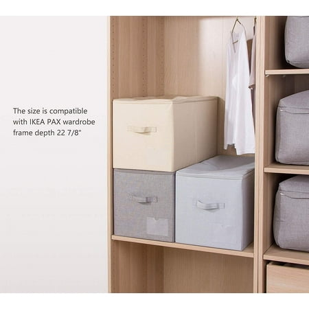 Dust Proof Attic Shelf Clothes Storage Boxes With Zip Lid Breathable Collasible Bins For Seasonal Garment Organizer Light Gray 2 Pcs Canada Attic Shelf Clothes Storage Boxes, Ikea Pax Storage Baskets