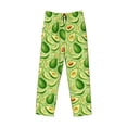 thumbnail image 2 of Vsdgher Green Avocado Print Mens Pajama Pants Sleep & Lounge Pants, PJ Bottoms With elastic waistb and Pockets, 2 of 5