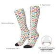 thumbnail image 4 of Naloa Colorful Bus Knee Socks, High Socks Long Stretchy Sock Women Knee High Stocking, Long Socks for Women, 4 of 6