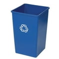 thumbnail image 2 of Rubbermaid Commercial FG395973BLUE 50 gal. Plastic Square Recycling Container - Blue, 2 of 4