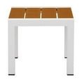 thumbnail image 3 of Afuera Living Modern Aluminum Frame Patio Side Table in Natural Teak, 3 of 4