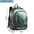 thumbnail image 2 of FORMRS School Backpack 17" Student Travel Bag with Laptop Compartment, Green Forest, 2 of 7