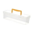 thumbnail image 4 of Almencla Clear Tool Box with Handle Container Case Bin Hardware Storage Box Organizer Yellow 30x9.3x9.3cm, 4 of 8