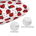 thumbnail image 3 of Yiaed Ladybug And Heart Print Brushed Microfiber Envelope Pillowcases, Standard,Envelope Closure Pillow Cases(No pillow core)-20"x30", 3 of 6