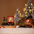 thumbnail image 2 of Decoración navideña de mesa para sala de estar, modelo de tren, adornos de bola de cristal, caja de música de tren pequeño, 2 of 4