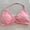 Barbie Pink, variant on Women Backless Spaghetti Strap Camisole Sports Bra, Seamless Pleated Light Support Cropped Yoga Workout Top with Pads, Solid Black Spring Active Wear