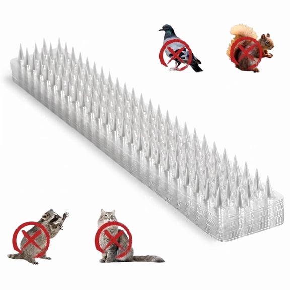 24 Pcs Clear Bird Spikes Indoor Outdoor, Pigeon Deterrent for Window, Balcony, Roof