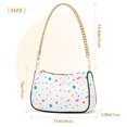 thumbnail image 3 of FORMRS Womens Shoulder Bag with Chain Strap Clutch Purse Cute Tote Handbag, White Retro Pattern, 3 of 7