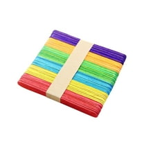 PRETXORVE 50 Pcs Sticks Ice Cream Sticks Natural Wood Popsicle DIY Sticks