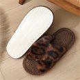 thumbnail image 4 of EKVAHL Women's Fuzzy Open-Toe House Slippers with Memory Foam - Leopard Print Cheetah Plush Cozy Cute Slipper Indoor/Outdoor Soft Slip On Slides Gifts for Women Mom Her Ladies, 4 of 6