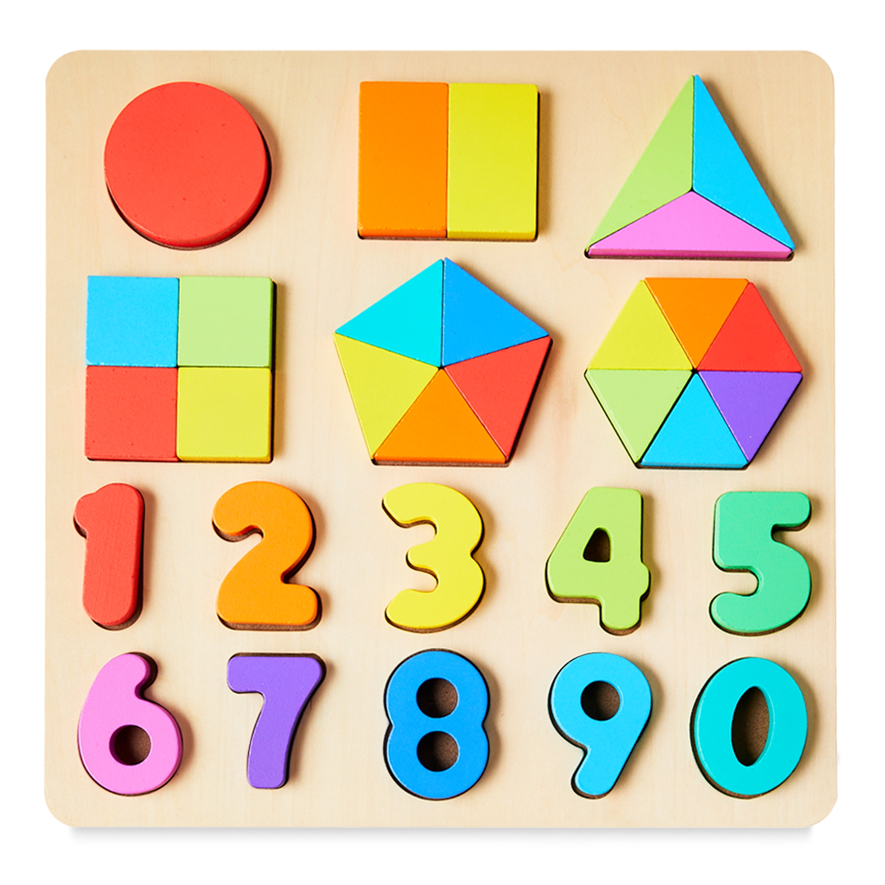 おもちゃ spark Spark Create Imagine Wooden Shape and Number Puzzle for Babies and