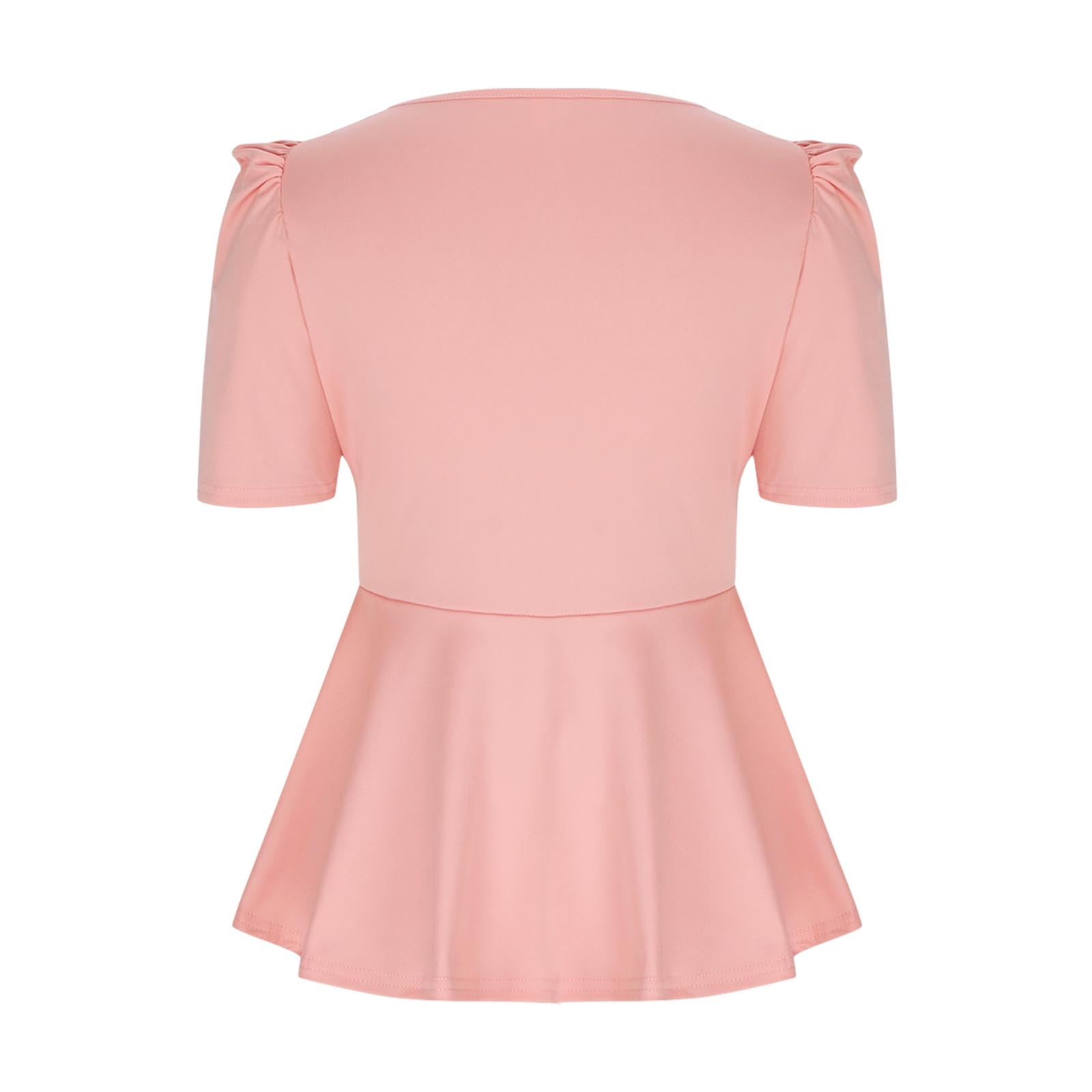 pale pink peplum top