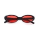 thumbnail image 1 of Gafas de Sol Laurinny Ovaladas con Lentes Rojas para Mujeres y Hombres, Montura Negra, 1 of 8
