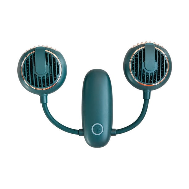 Yuarrent Ventilador colgante de cuello de plástico, portátil, alimentado por batería, 4800 mAh, 3,7 V, 8 W, 360 grados, para interior y exterior, Electrodomésticos Verde Yuarrent HA064734-01B