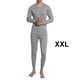 thumbnail image 4 of Qarigey Calzoncillos largos Ropa interior térmica Color sólido Cuello Ropa de abrigo Camisetas de manga larga Pantalones transpirables conjuntos de ropa Gris claro XXL, 4 of 6