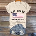 thumbnail image 2 of Womens Tops 250th Anniversary USA Shirt Womens 250 Years Semiquincentennial V Neck T Shirt American Flag Graphic Tee Casual Top on Sale, 2 of 3