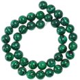 thumbnail image 1 of Cuentas de malaquita verde de 10mm, cuentas sueltas de piedra, cuentas redondas de gomstone, cuentas de curación de energía brand modelStyleType, 1 of 2