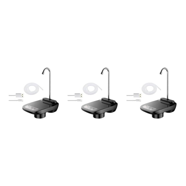 Dispensador de Agua Eléctrico Bewildely Portátil para Agua Potable Camping Hogar Negro