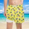thumbnail image 2 of Vividxx Boys Swim Trunks With Gradient Ice Print Beach Shorts For Teen Youth Summer Swimming Vacation Comfort, 2 of 4