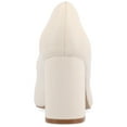 thumbnail image 4 of Journee Women's Simonne SuperNatural Shades Block Heel Pointed Toe Pumps, 4 of 10