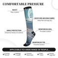 thumbnail image 2 of Sikiie Moonlit Sea Sailboat 1 Pairs Compression Socks for Men and Women 15-20 mmHg Running Support Socks, 2 of 7