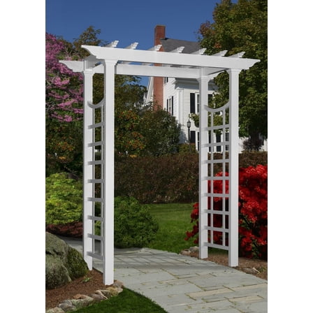 Vita 57"L x24"W x 88H" Westhaven Classic Vinyl Arbor, White, VA68233