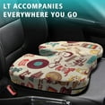 thumbnail image 4 of Premium Travel Pattern Memory Foam Seat Cushion Ergonomic Chair Pad for Office Chair, Car, Airplane & Bleachers Sciatica, Tailbone Hip & Back Pain Relief - Chair Cushion for Long Office Workers., 4 of 5
