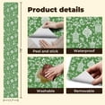 thumbnail image 5 of Chinoiserie Peel and Stick Wallpaper 17.7in x 9.8ft Elegant Green White Floral Oriental Design Contact Paper Vinyl Waterproof Self Adhesive Wall Paper for Bedroom Shelf Cabinet Renter Friendly, 5 of 8