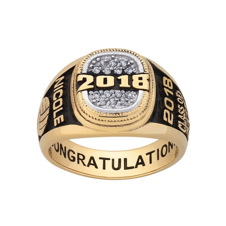 Order Now for 2025 Graduation, Freestyle Women's Pave CZ Class Ring Celebrium, Personalized, High School or College