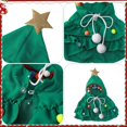 thumbnail image 3 of Disfraz navideño para mascota con gorro de Papá Noel, capa navideña para cachorro con estrella y pompones, vestido de cosplay para Navidad, ropa para mascotas, disfraz navideño para perro y, 3 of 5