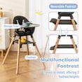 thumbnail image 7 of Infans 6-in-1 Convertible Wooden Baby Highchair Infant Feeding Chair w/ Removable Tray, 7 of 7