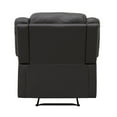 thumbnail image 3 of Chris 38 Inch Manual Recliner Chair- Solid Wood- Black Faux Leather, 3 of 6