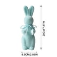 thumbnail image 2 of Easter Bunny, Easter Decorations, Easter Flocked Bunnies Figurine, Easter Spring Decoration Rabbit Set, Spring Tables Bunnies Decoration, Easter Decorating Bunnies for Home Office Party Supplies, 2 of 7