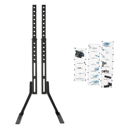 ONN TABLETOP TV STAND FOR 37″ TO 70″ TVS, HOLDS UP TO 110 LBS, BLACK- METAL LEGS FOR TABLETOP