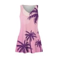 thumbnail image 5 of Qwertyu Hawaiian Dresses for Women Sleeveless Palm Tree Tropical Print Summer Beach Sundress Crew Neck Loose Fit Casual Vacation Tank Dress, 5 of 6