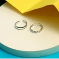 thumbnail image 4 of LeCalla 925 Sterling Silver Adjustable Toe Rings Hypoallergenic Light-Weight Vintage Toe Rings Set of 2 Pcs, 4 of 6
