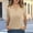 Khaki, variant on Women's Polka Dot Top Casual Collar Blouse Short Sleeve Tops Spring Summer Clothes White
