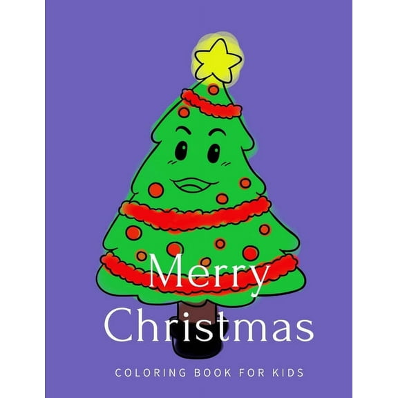 Merry Christmas coloring book for kids large 8.5" x 11" 102 page of 50 Christmas theme Illustrations (Paperback)