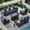 Navy, variant on MRUAKA 5 Pieces Patio Conversation Set, Outdoor Sectional PE Rattan Wicker Furniture Seat,Dark Gray