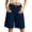 Navy, variant on Knee Length Shorts for Women High Waist Button Zip Fly with Pockets Relaxed Fit Solid Color Casual Summer (Navy S)