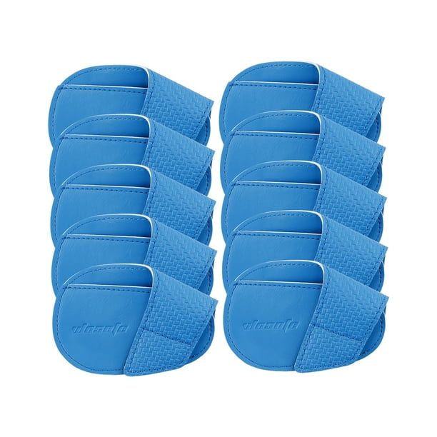 10 fundas para cabezas de palos de golf, resistentes al desgaste, para tacos de golf. L azul