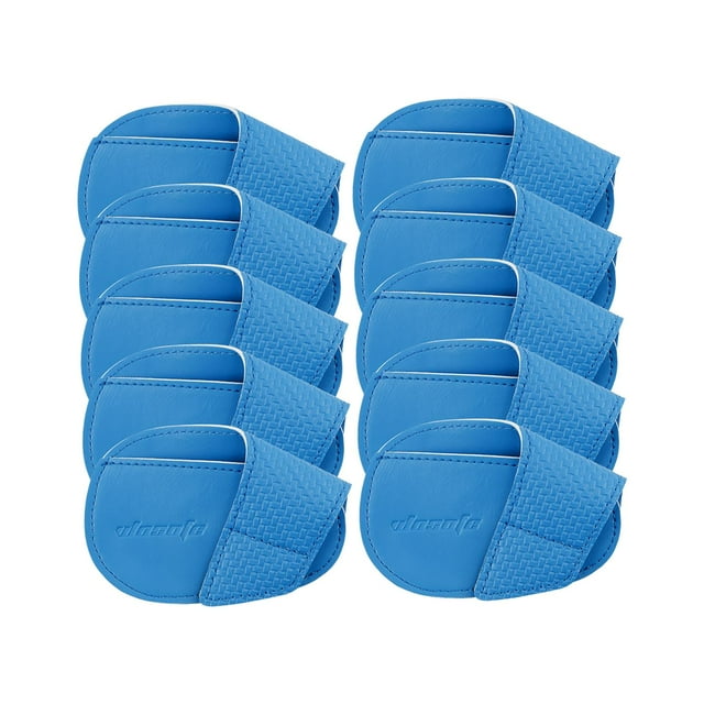 10 Pcs Couvre-Chefs de Fer de Golf Housse de Protection en PU Durable Léger Golf L Bleu