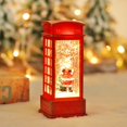 thumbnail image 6 of Christmas Snow Globe Lantern Phone Booth, Swirling Water Glittering Battery Operated Festicval Ornament for Christmas Tabletop Centerpiece Home Decoration, 6 of 7
