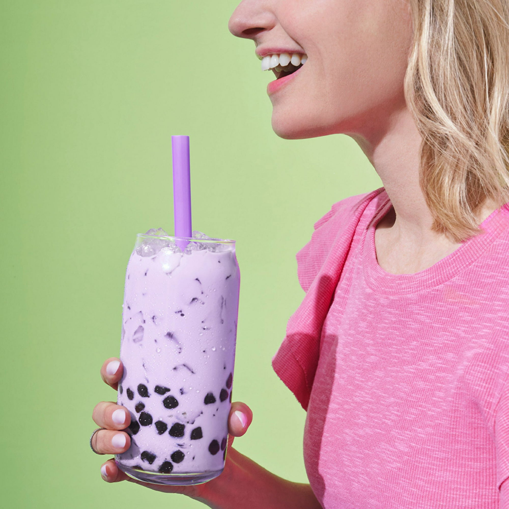 Yulu Instant Boba Taro Milk Tea, Bubble Tea Kit, 3 Drinks