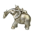 thumbnail image 2 of TISHITA Elephant Statue Desktop Decoration Ornament Artwork Resin Figurine Animal Sculpture for Office Home Bedroom Shelf Living Room A, 2 of 8